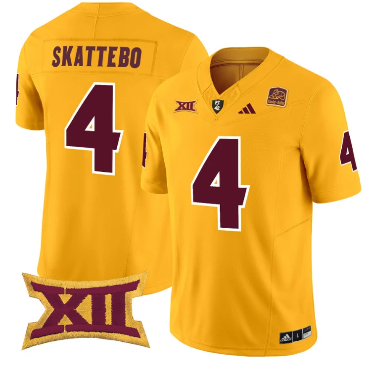 Cam Skattebo Jersey #4 Arizona State Sun Devils Vapor Limited College Football Gold by My Store
