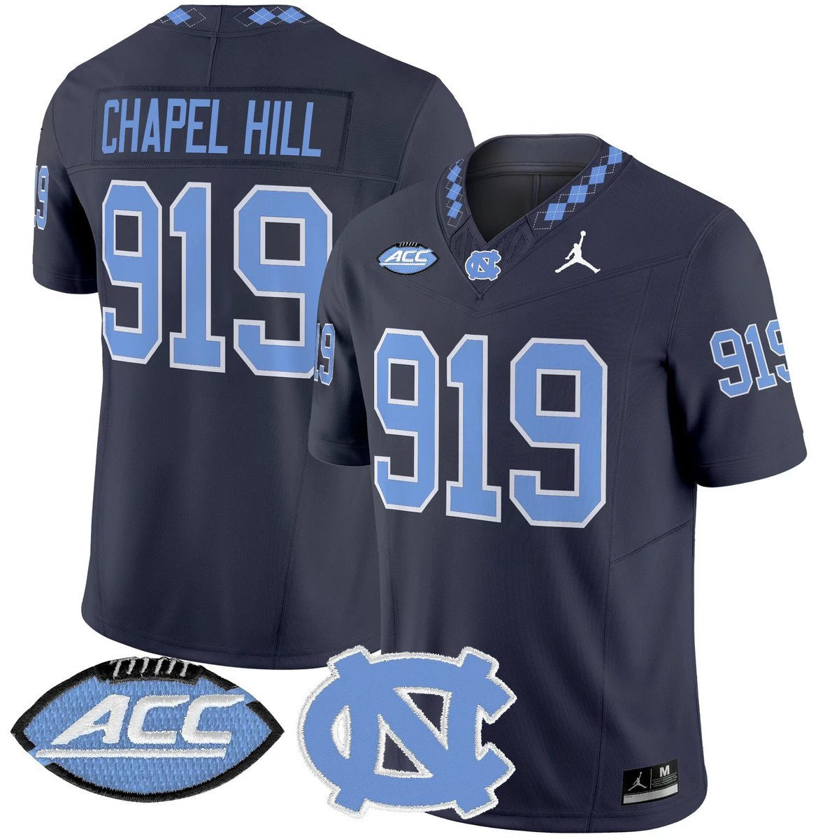 Chapel Hill Jersey #919 North Carolina Tar Heels 2025 Stitched Navy by My Store NCAA Football Jerseys