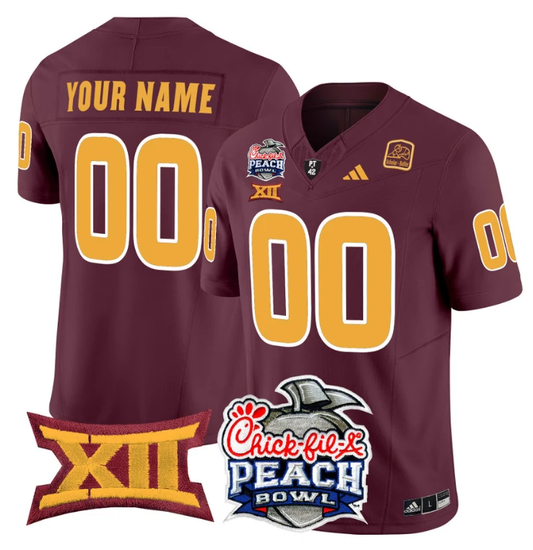 Custom Arizona State Sun Devils Jersey 2025 Peach Bowl Patch Maroon by My Store