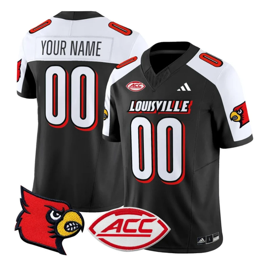 Custom Louisville Cardinals Jersey Name and Number Vapor Football Stitched Black Alternate by My Store