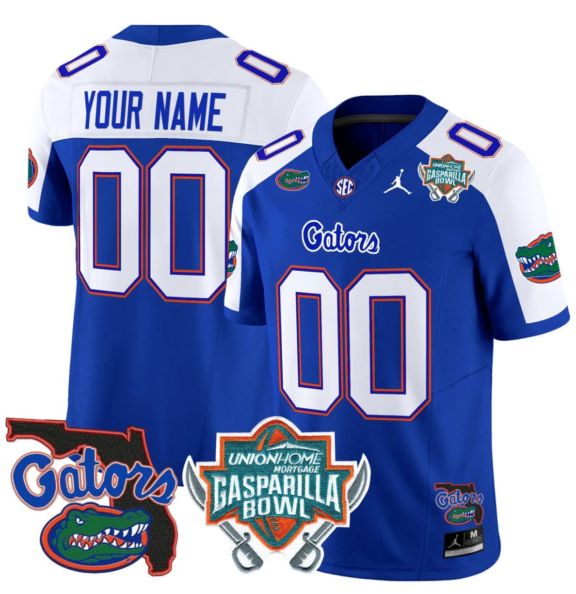 Custom Florida Gators Jersey 2025 Gasparilla Bowl Patch Football Royal Alternate by My Store