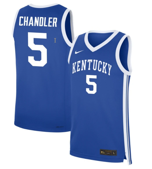 Collin Chandler Jersey #5 Kentucky Wildcats NIL Basketball Royal by My store basketball