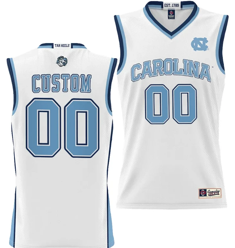 Custom UNC Tar Heels Jersey Name and Number College NIL Basketball Lightweight by My store basketball