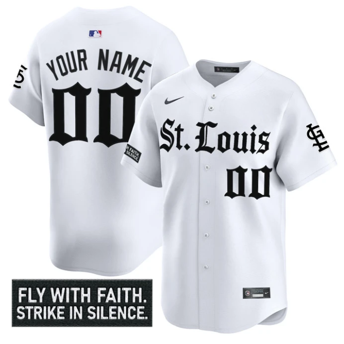 Custom St. Louis Cardinals Jersey Gothic Legacy Edition Vapor Premier Limited Stitched White by My Store