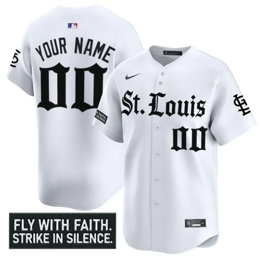 Custom St. Louis Cardinals Jersey Gothic Legacy Edition Vapor Premier Limited Stitched White by My Store
