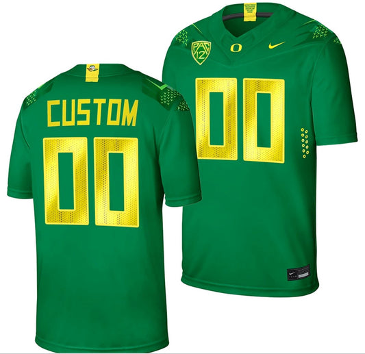 Custom Oregon Ducks Jersey Name and Number NCAA College Football Home Green by My Store