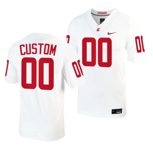 Custom Washington State Cougars Jersey Name and Number NCAA College Football Untouchable White by My Store