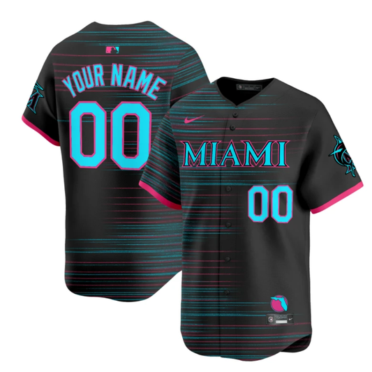 Custom Miami Marlins Jersey 2025 City Connect Vapor Premier Limited - All Stitched by My Store