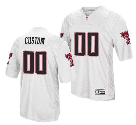 Custom Texas Tech Red Raiders Jersey Name and Number NCAA College Football Replica White by My Store