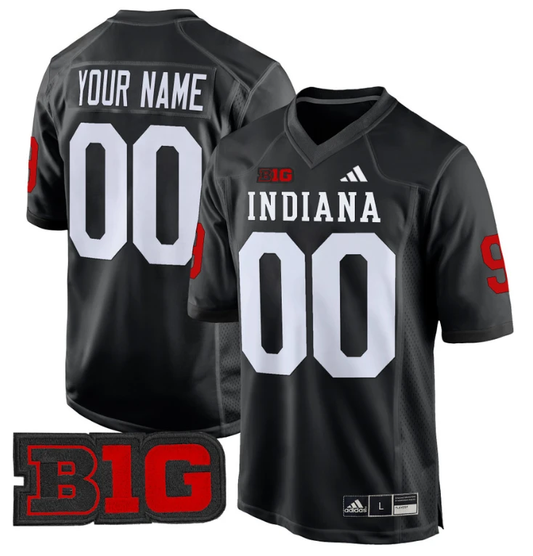 Custom Indiana Hoosiers Jersey 2024 Game V2 Football Stitched Black by My Store