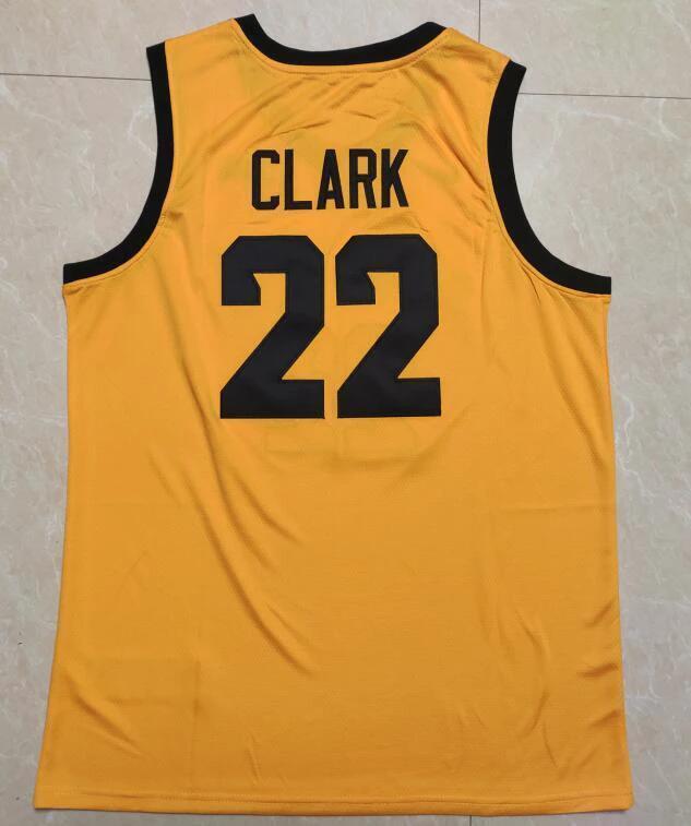 Caitlin Clark Jersey #22 Iowa Hawkeyes College Basketball Stitched Yellow 2 by My store basketball
