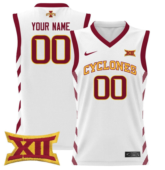 Custom Iowa State Cyclones Jersey 2024 Lightweight Basketball Stitched White by My store basketball