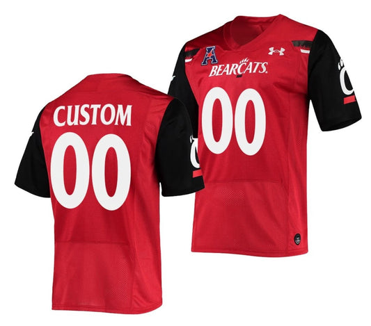 Custom Cincinnati Bearcats Jersey Name and Number NCAA College Football Red The American Patch by My Store