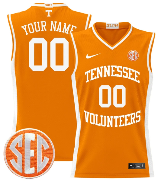 Custom Tennessee Vols Jersey Name, Number 2024 Lightweight Basketball Orange by My store basketball