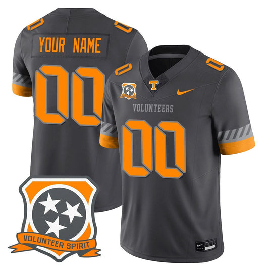 Custom Tennessee Volunteers Jersey Name, Number 2025 Spirit Stitched Smokey Gray by My Store