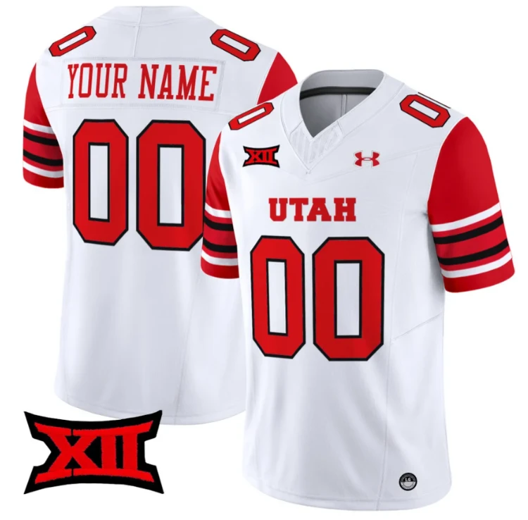 Custom Utah Utes Jersey Name and Number Vapor Limited College Football Stitched White by My Store