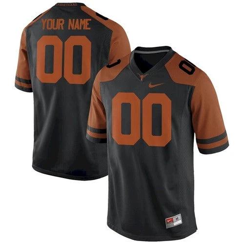 Custom Texas Longhorns Jersey Name and Number NCAA College Football Black by My Store