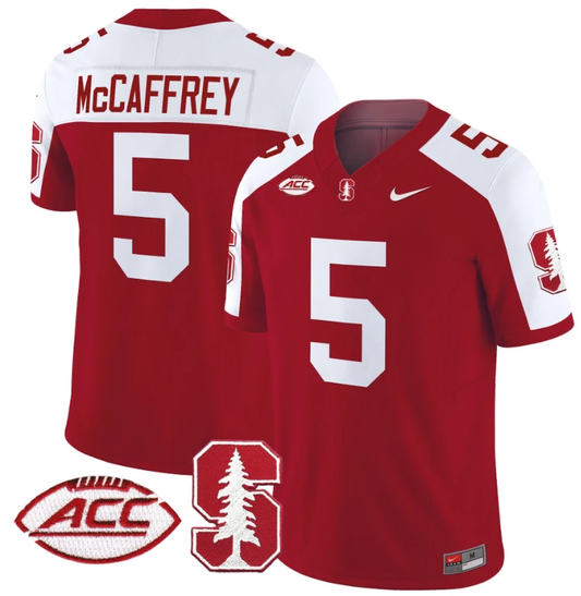 Christian McCaffrey Jersey #5 Stanford Cardinal Vapor Limited College Football Stitched Crimson Alternate by My Store