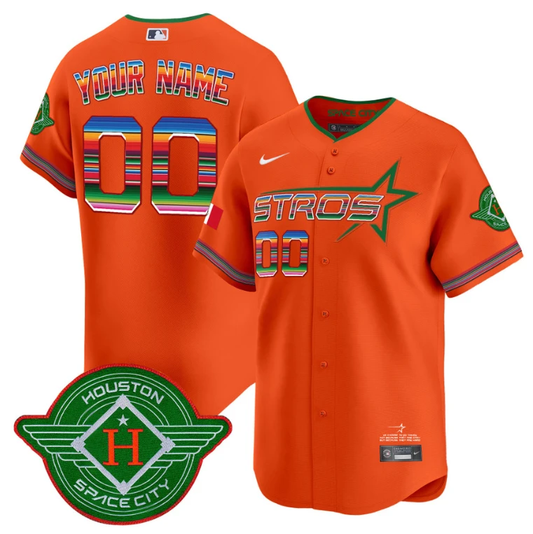 Custom Astros Jersey 2025 City Connect Mexico Vapor Premier Limited All Stitched Orange by My Store