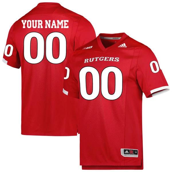 Custom Rutgers Scarlet Knights Jersey Name and Number College Football Scarlet Alternate Game – All Stitched by My Store