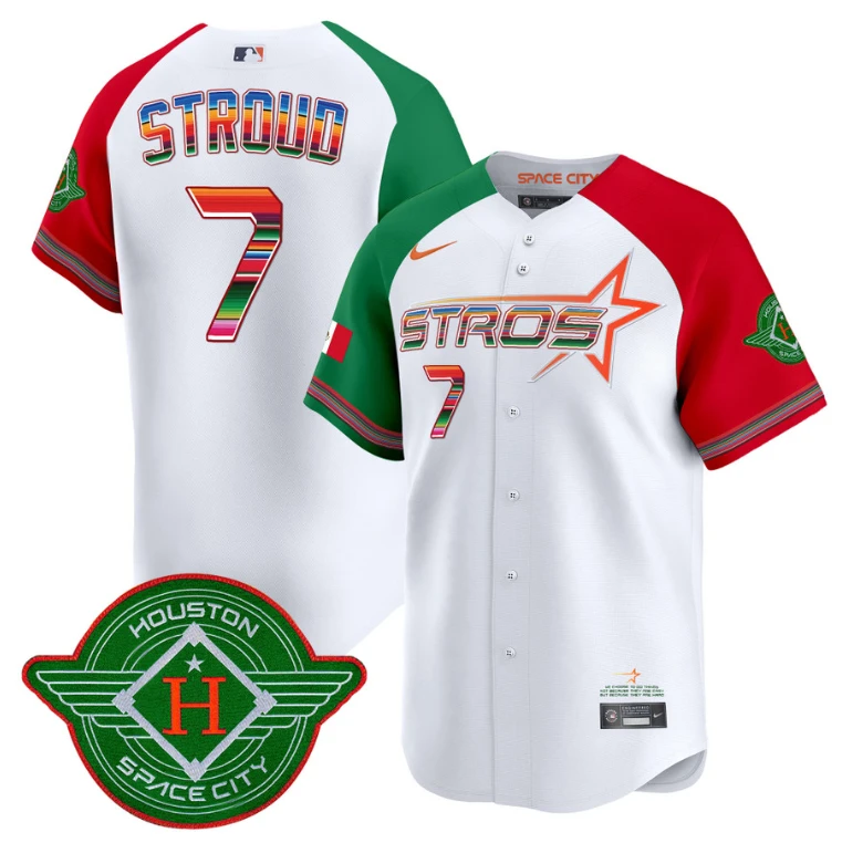CJ Stroud Jersey #7 Astros 2025 City Connect Mexico Vapor Premier Limited Stitched Alternate by My Store