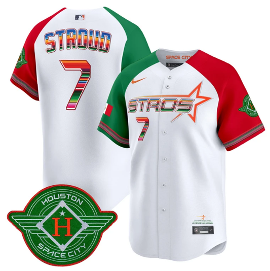 CJ Stroud Jersey #7 Astros 2025 City Connect Mexico Vapor Premier Limited Stitched Alternate by My Store