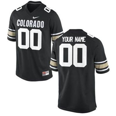 Custom Colorado Buffaloes Jersey Name and Number NCAA College Football Black Replica by My Store