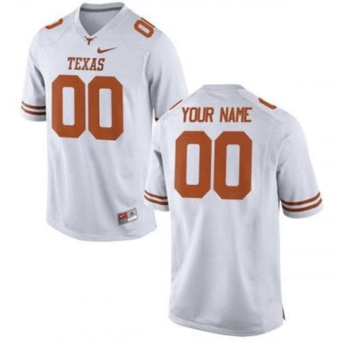 Custom Texas Longhorns Jersey Name and Number NCAA College Football White by My Store