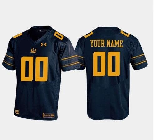Custom California Golden Bears Jersey Name and Number NCAA College Football Under Armour Navy by My Store