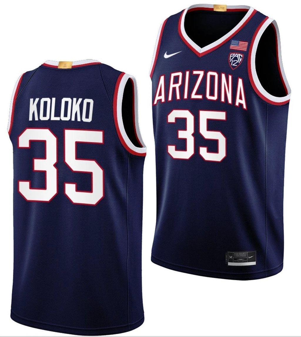 Christian Koloko Jersey Arizona Wildcats College Basketball Limited #35 by My store basketball