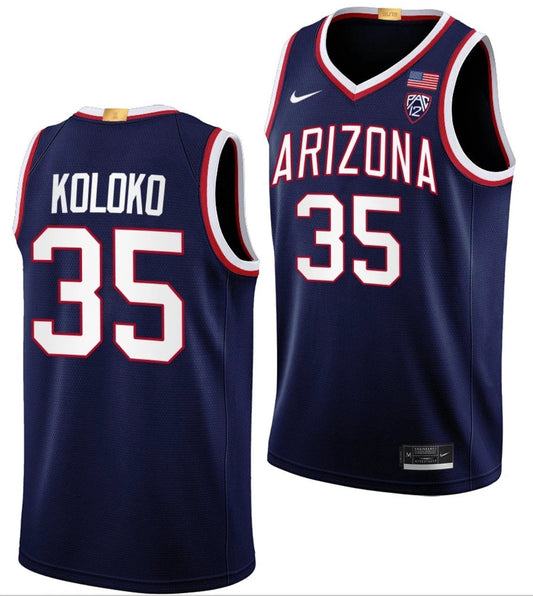 Christian Koloko Jersey Arizona Wildcats College Basketball Limited #35 by My store basketball