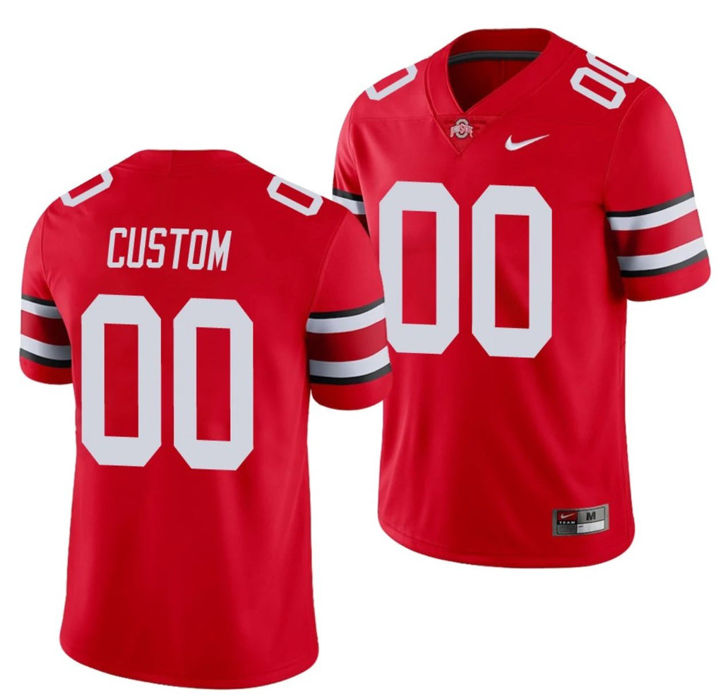 Custom Ohio State Buckeyes Jersey Name and Number NCAA College Football Game Scarlet by My Store