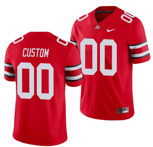 Custom Ohio State Buckeyes Jersey Name and Number NCAA College Football Game Scarlet by My Store