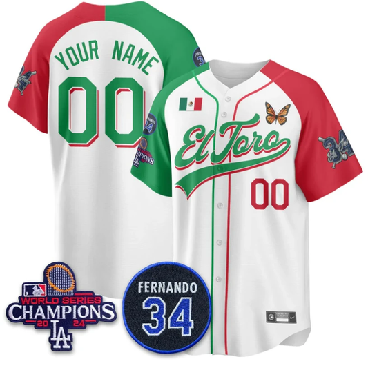 Custom Los Angeles Dodgers Jersey Mexican El Toro For 34 Stitched Alternate by My Store