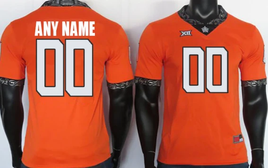 Custom Oklahoma State Cowboys Jersey Name and Number NCAA College Football Replica Orange by My Store