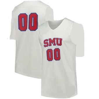 Custom SMU Mustangs Jersey Name and Number NCAA College Football White by My Store