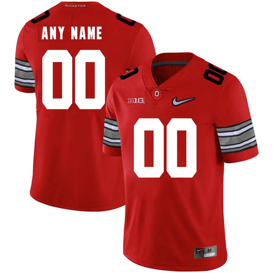 Custom Ohio State Buckeyes Jersey Name and Number NCAA College Football Diamond Patch Red by My Store
