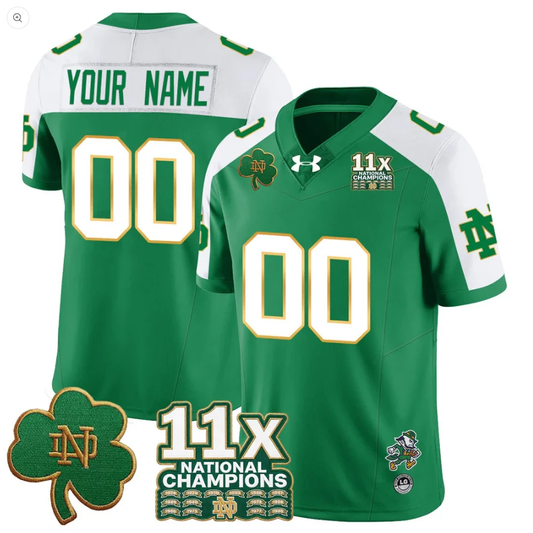 Custom Notre Dame Jersey Name, Number 11x-Time National Champions Stitched by My Store NCAA Football Jerseys
