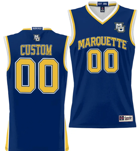 Custom Marquette Golden Eagles Jersey Name and Number NIL Basketball by My store basketball