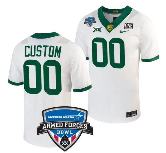 Custom Baylor Bears Jersey Name and Number NCAA College Football Armed Forces Bowl White by My Store