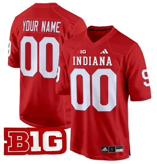 Custom Indiana Hoosiers Jersey 2024 Game V2 Football Stitched Crimson by My Store