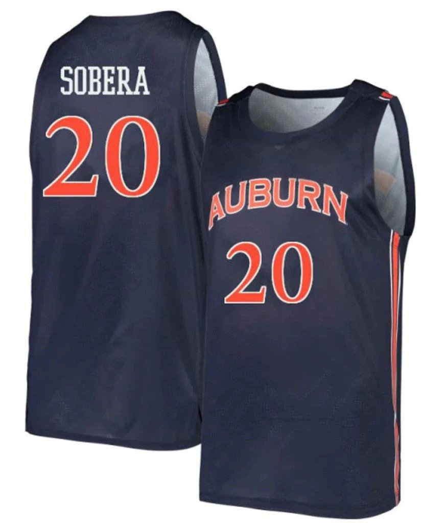 Carter Sobera Jersey Auburn Tigers College Basketball #20 by My store basketball
