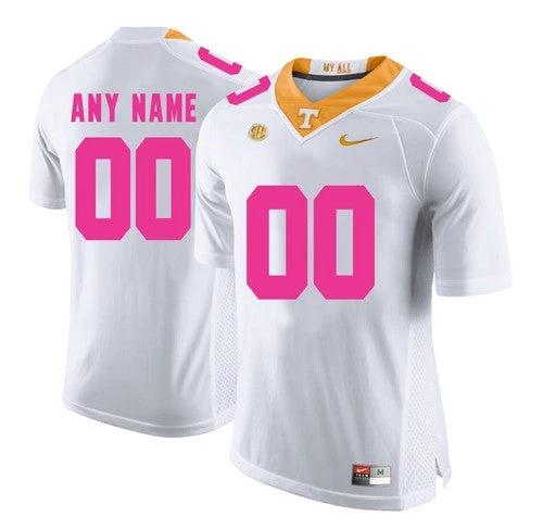 Custom Tennessee Volunteers Jersey Name and Number NCAA College Football White Pink by My Store