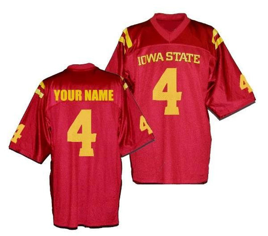 Custom Iowa State Cyclones Jersey Name and Number NCAA College Football Red by My Store