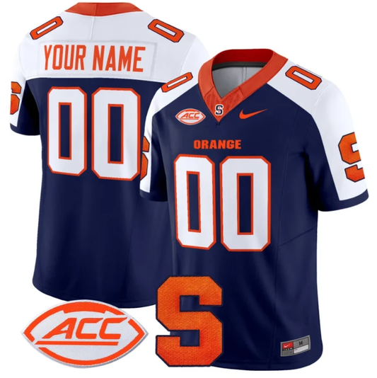 Custom Syracuse Orange Jersey Name and Number Vapor Limited College Football Navy Alternate by My Store