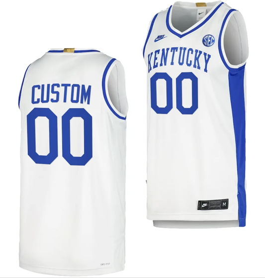 Custom Kentucky Wildcats Jersey Name and Number Limited Retro Basketball White 2023-24 by My store basketball