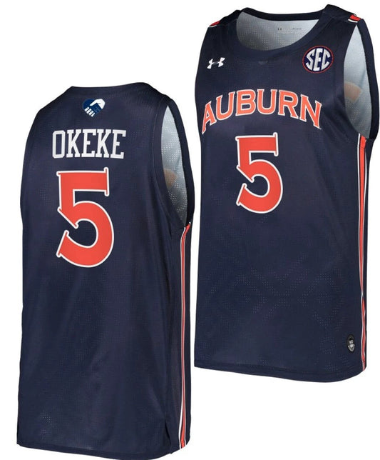 Chuma Okeke Jersey Auburn Tigers College Basketball #5 by My store basketball