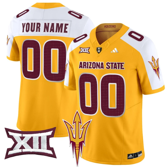 Custom Arizona State Sun Devils Jersey Name, Number 2024 Vapor Limited Gold Alternate by My Store