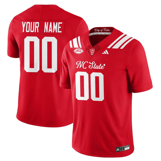 Custom State Wolfpack Jersey City of Oaks Name, Number Limited Stitched Red by My Store NCAA Football Jerseys