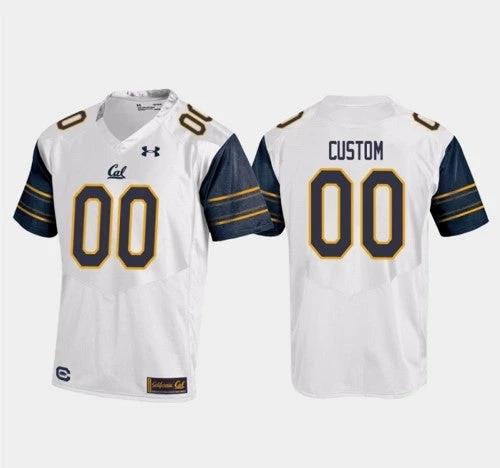 Custom California Golden Bears Jersey Name and Number NCAA College Football Under Armour White by My Store